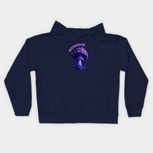 Purple Toadstool Mushroom Kids Hoodie